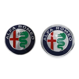 Car Front and Rear Micro Badge Decorative Stickers for Alfa Romeo Giulia Stelvio Tonale 4c car Exterior Accessories (Giulia/Stelvio)