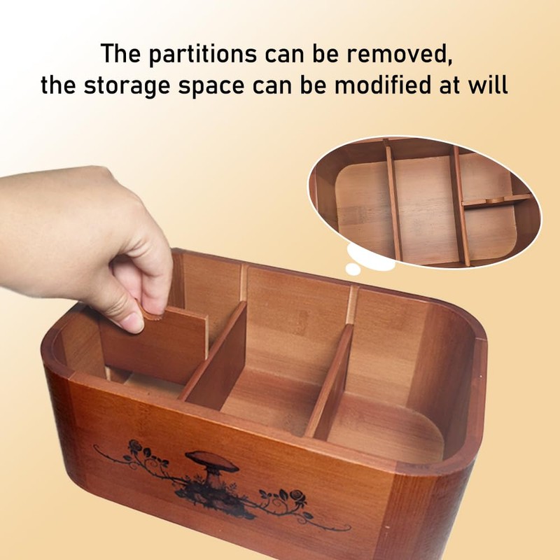 IXIGER Bamboo storage box with metal stand. Compact stash box