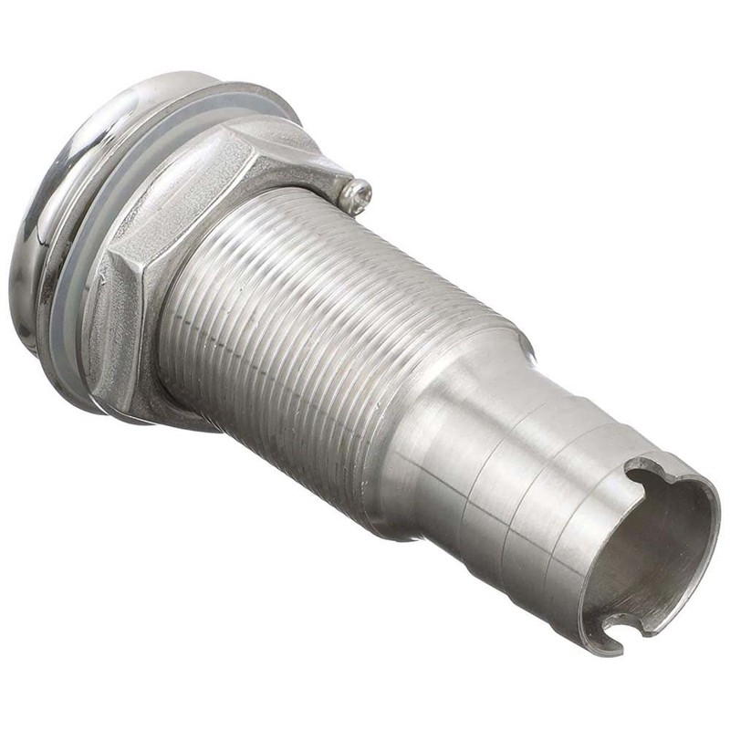 Seachoice Mega-Flow Dripless Thru Hull Fitting, 316 Stainless Steel, Fits