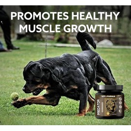 VITOFARMA Predator Muscle Builder Chewable Tablets for Dogs - Canine Dog Supplement for Muscle Gain - 60 tabs