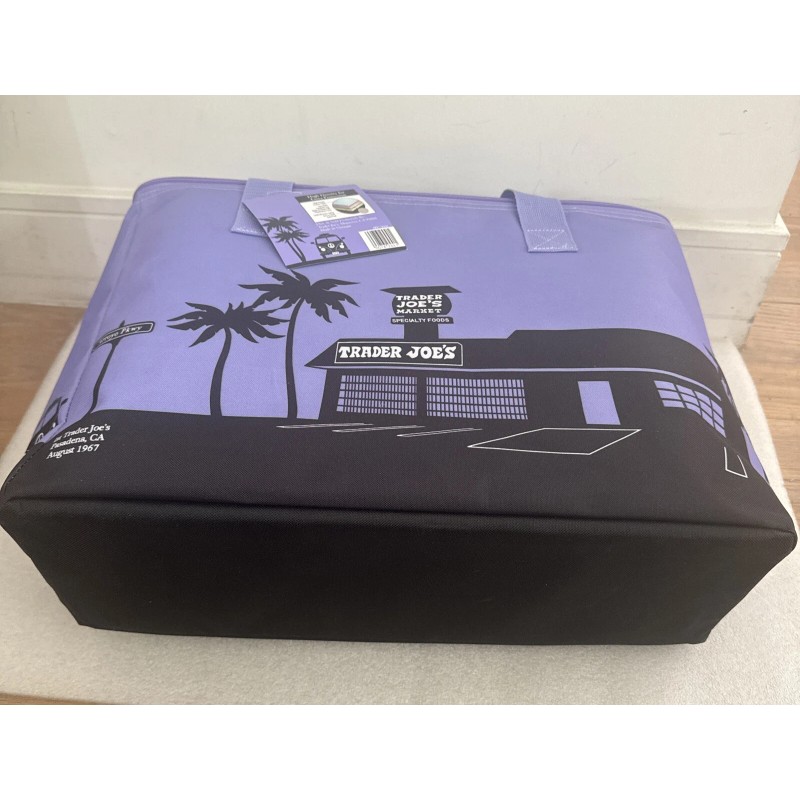 Trader Joe's Lavender Purple LE Reusable Insulated Shopping Eco Tote