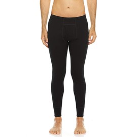 100% Merino Wool Expedition Weight Mens Bottoms - Heavy Weight Base Layer Pants - Extreme Cold Weather Gear - Black - 3X-Large