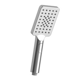 JOHO Large Shower Head with 3 Jet Types, Square Hand Shower, Rain Shower, Made of ABS, Shower Head with Anti-Limescale Function for Bathroom, Chrome