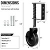 5" Spring Loaded Gate Caster with Side Brake, Heavy Duty
