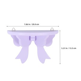 TOPBATHY 1 x Fliegenregal aus Holz, Bücherregale, Wandregal, Hängeregal, dekorative Regale, Wand-Bücherregal, Badezimmerregale, Aufbewahrungsregal, klein, lila, Kinderdekorrahmen