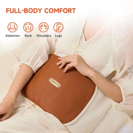 AWIL Salt Heating Pad H7 for Abdomen, 5 lbs Weighted with Arm Rest Design Auto-Off Heat Pad for Back/Shoulder with 9 Heating Level-Keep Warm After Power-Off