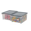 CleanPEAK Set of 2 Medium 5 Litre Plastic Stackable Storage