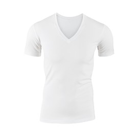 CALIDA mens v-neck pima cotton undershirt evolution (14317) (large, white)