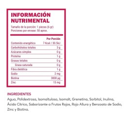 Plenlife Gomitas Biotina 50 Pzs Plenlife Sabor Frutos rojos