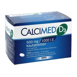 Calcimed D3 500 mg / 1000 IU Chewable Tablets Pack of 120