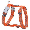 Red Dingo DH-SE-OR-LG Dog Harness Design Snake Eyes Orange, Large