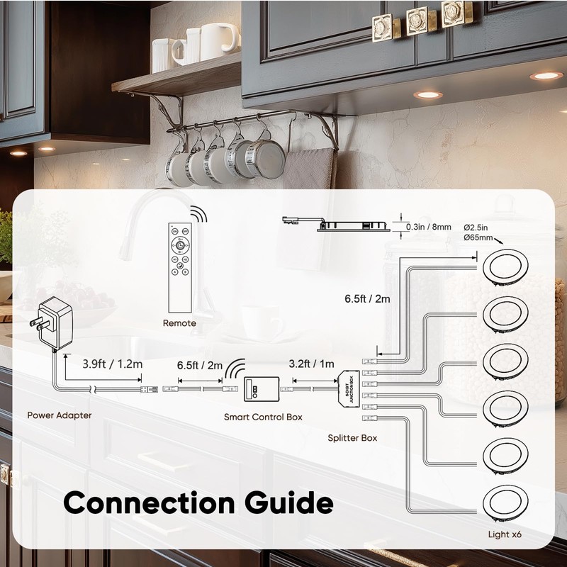 VST LED Smart Under Cabinet Lighting, Alexa Google Home App
