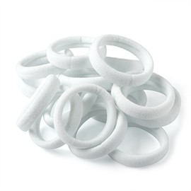 Xima - 60 cintas elásticas de nailon para el pelo, sin arrugas, tela elástica grande, sin bucles, 60 unidades, color blanco (HT007-18))