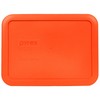 Pyrex 7210 3-Cup Glass Dish & 7210-PC Pumpkin Orange Food