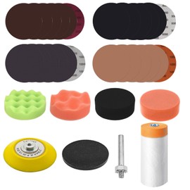 Ooioahuaoo 31 Stück Polierset, Langlebig und Einfach zu Bedienen, Scheinwerfer Polierset, Vielseitig, Polieraufsatz, für die Reparatur und Restaurierung von Autoscheinwerfern (braun)