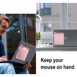 Portable External Hard Drive Carrying Case Sleeve Storage for Laptop, Reusable Adhesive Stick On Holder for Computer Accessories Wireless Mouse/Earphones/USB Cable,Travel Pocket Pouch