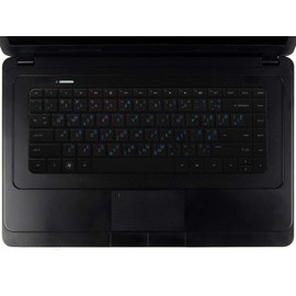 SPANISH LATIN AMERICAN KEYBOARD LABELS ON TRANSPARENT BACKGROUND with BLUE LETTERING (14X14)