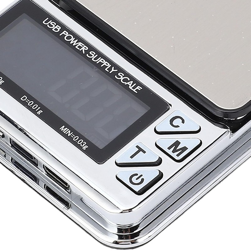 Báscula Digital de Miligramos 500g 0,01g 7 Unidades Báscula de