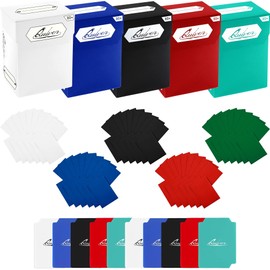 Quiver Time Ultra Pack 5 bloques de 80+ para cubierta con 500 fundas para tarjetas Artemis de 66 x 93 mm, color blanco, negro, azul, rojo y verde, uso profesional