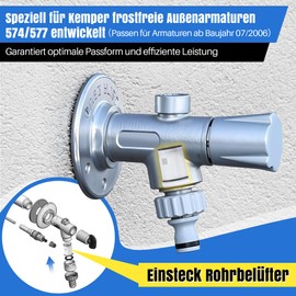 Enhon Plug-In Pipe Aerator Compatible with Kemper Frost-Proof Outdoor Fitting 574/577, Pipe Aerator, Easy Installation Change, Avoid Water Leaks