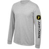 John Deere Solid Long Sleeve Tee with Logo on Sleeve,