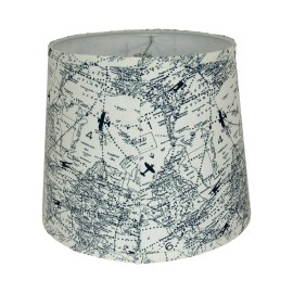 Lamp Albert Estate Ltd, Navy World Map Drum Lamp Shade,  10" Drum Shade