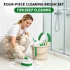 Scrub Brush Set of 4 Pack, Heavy Duty Shower Cleaning