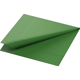 Duni Tissue Napkins Leaf Green 24 x 24 cm 1/4 Fold Pack of 250