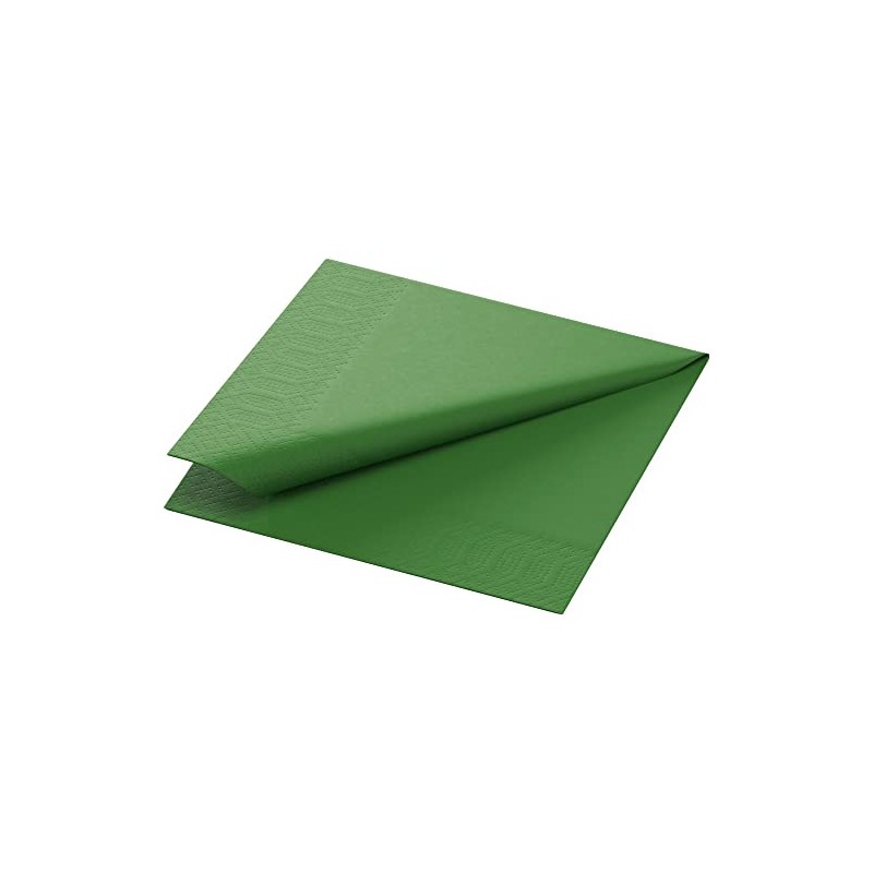 Duni Tissue Napkins Leaf Green 24 x 24 cm 1/4