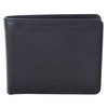 VISCONTI Black Leather Bifold Mens Wallet & Coin Purse HT7