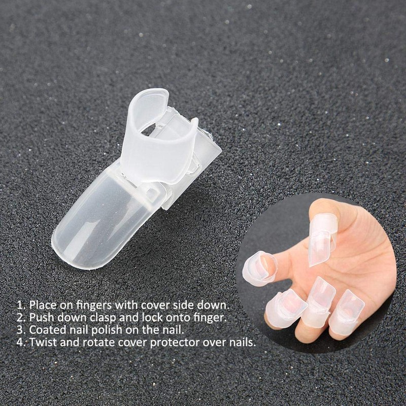 10Pcs/set Nail Polish Varnish Protector Holder Manicure Finger Nail Art