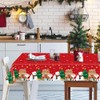 YEIUZPT 137 * 274cm Christmas Tablecloth Christmas Plastic Tablecloth, Red
