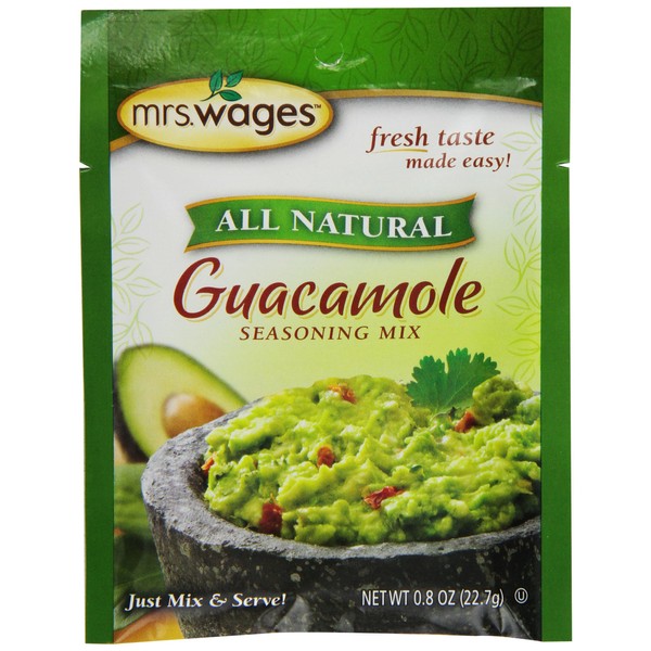 Mrs. Wages Guacamole Seasoning Mix, 0.8 Ounce (Pack of 12)