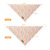 Babole Pet Spring Dog Bandanas Girl Checkered Flower Cotton Washable