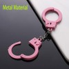 EFYUE Cat Toy Mini Handcuffs Cat Novelty Toy Pink Metal