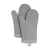 KitchenAid KitchenAid Ribbed Soft Silicone Oven Mitt Set, 7"x13", Grey
