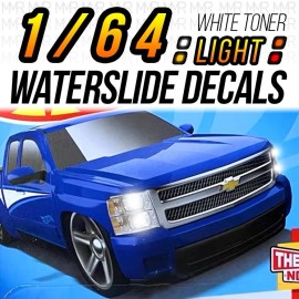 MMR 1/64 Scale 07 2007 CHEVY SILVERADO Head Tail Light WaterSlide Decals for Hot - Set of 2 (Inverted)