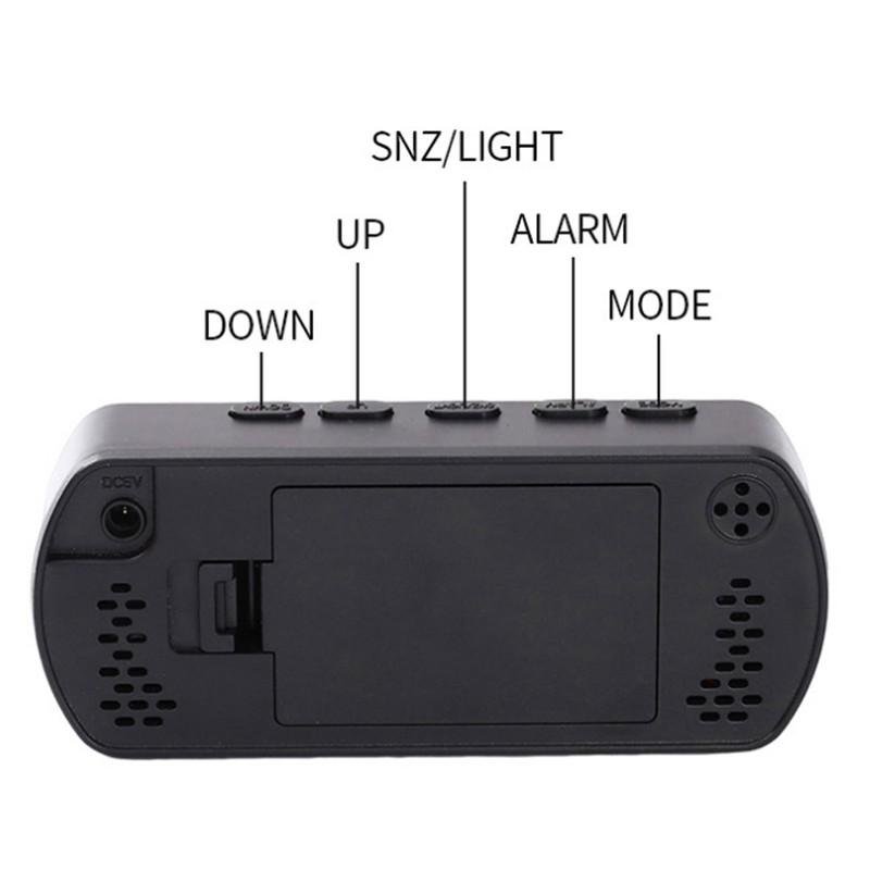 Digital Alarm Clocks Snooze Temperature 12 24Hr Small Electronic Desk
