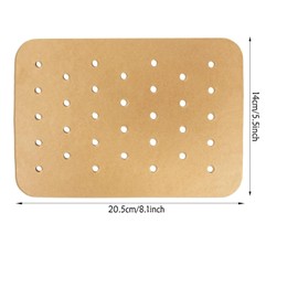 200Pcs Air Fryer Parchment Paper Liners, Disposable Air Fryer Liners Compatible with Ninja Foodi Air Fryer, Rectangle Perforated Baking Paper for 8 Quart 6-in-1 Dual Basket Accessories (Yellow)