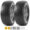 AR-PRO (2-Pack) 15x6.00-6 Flat Free Tire and Wheel, Solid Lawn