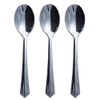 TABLECLOTHSFACTORY 144 Pieces - Silver Plastic 5.5" Coffee Spoon -