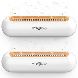 Mythero Chemical-Free Shoe Deodorizer for Sneaker, Boot, All Footwear, Rechargeable & Long-Lasting Shoe Freshener 2-Pack, Ozone Technology Shoe Odor Elimination, Durable Shoe Smell Remover