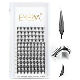 Pyramid Lash Spikes Anime Eyelashes - Premade Spire Lash Fans Eyelashes Clusters Manga Style Individual Anime Eyelash Extensions Like Feather D Curl by EMEDA(TJ D Curl 12mm)
