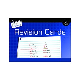 Just stationery 50 Revision Cards 10.5 x 15cm Double Sided, 6835