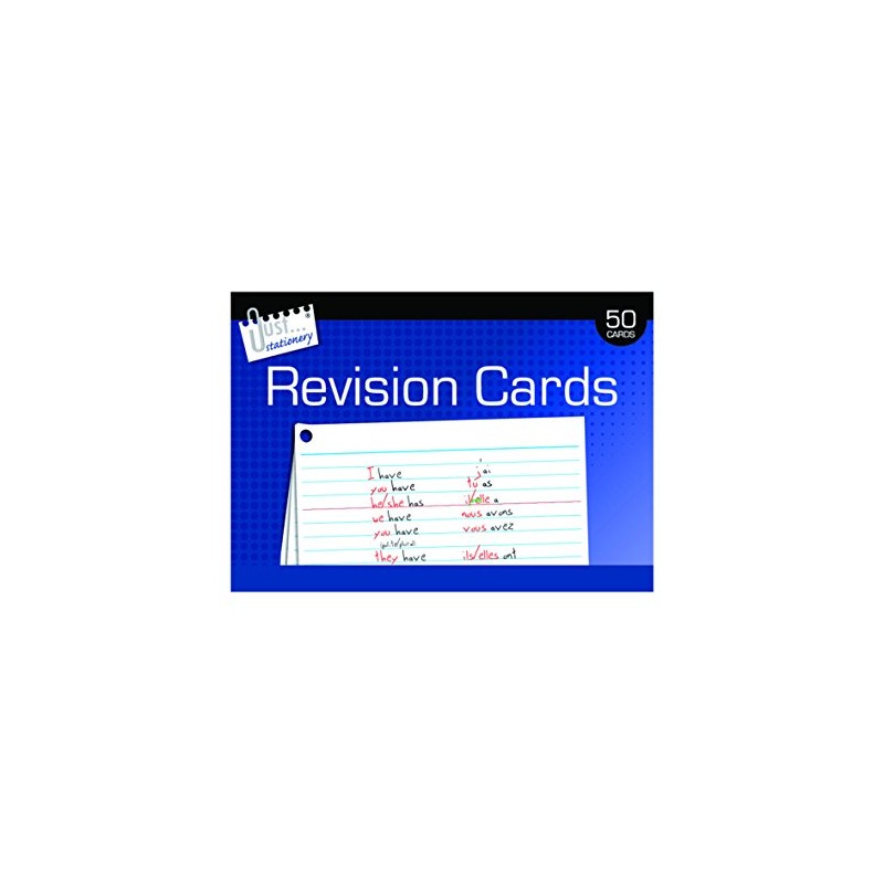 Just stationery 50 Revision Cards 10.5 x 15cm Double Sided,