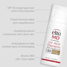 Eltamd Uv Aox Elements Tinted Mineral Face Sunscreen Lotion