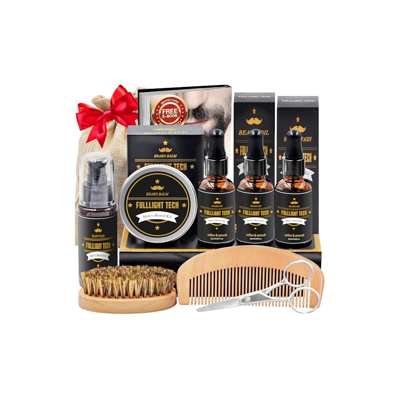 FullLight Tech Kit para Barba 60ml y 3x20ml Aceite -