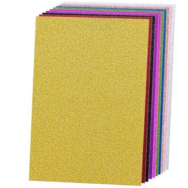 SALEMAR 250 GSM Glitter Cardstock Glitter Paper, 10 Color Sparkling Craft Paper for School, Scrapbook and Craft Projects, 8.3 x 11.7 Inches(Multicolor)