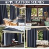 Kimunuk Gazebo Universal Replacement Privacy Curtain,10'×10' Gazebo Outdoor Waterproof Curtains,