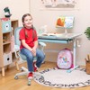 FIREFLOWERY Kids Desk Chair, Children Study Chair with Armchair, Sit-Brake